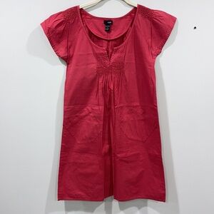 Viola Short Sleeve Dress Size 2 with Pockets Redish Pink Color